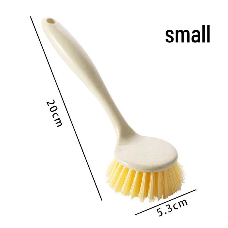 Multifunctional Wheat Straw Pot & Dishwashing Brush with Long Handle for Non-Stick Surfaces
