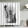 Vintage Statue of Liberty Shower Curtain Gothic Dark Academia Bathroom Decor Grunge Home Decor Gothic Decor Wall Art Victorian D