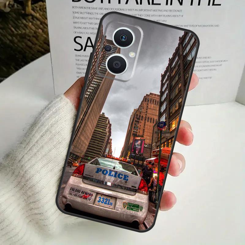 Police Car Case For OPPO Reno 8 7 6 5 4 Lite 8T 5Z 4Z 10 11F OPPO Find X5 X6 Pro X2 Neo X3 Lite Cover