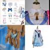 Halloween Carnival Party Costume Genshin Impact Kamisato Ayaka Cosplay Wig Dress