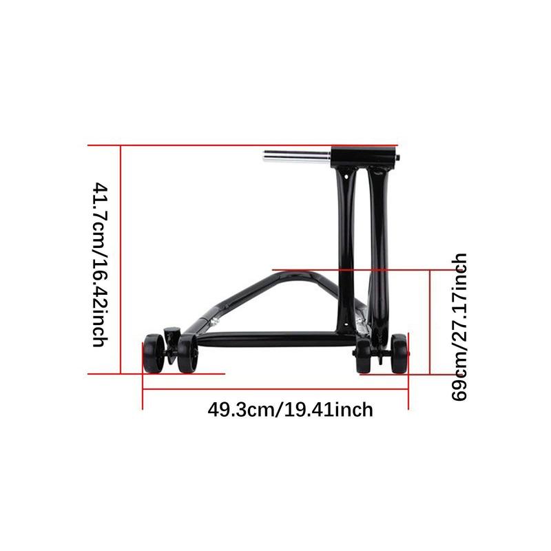 Motorcycle Stand Motorbike Accessories Sturdy Maintenance Tool Black Simple tallation Metal Paddock Stand Wheel Lift Stands
