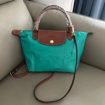 Longxiang Classic Hand-held Nylon Dumpling Bag, Embroidered Large-capacity Tote Bag, Waterproof Folding Single-shoulder Bag