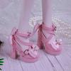 1 Pair Pearl Doll's Shoes PU Dress Up Doll Shoes Bowknot High Heels  Doll Accessories