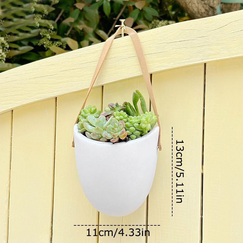 

1PC Durable Balcony Saves Space Storing Hanging Basin Green Plants Vinyl Planting Flowers Wall Mounted Modern Decorates