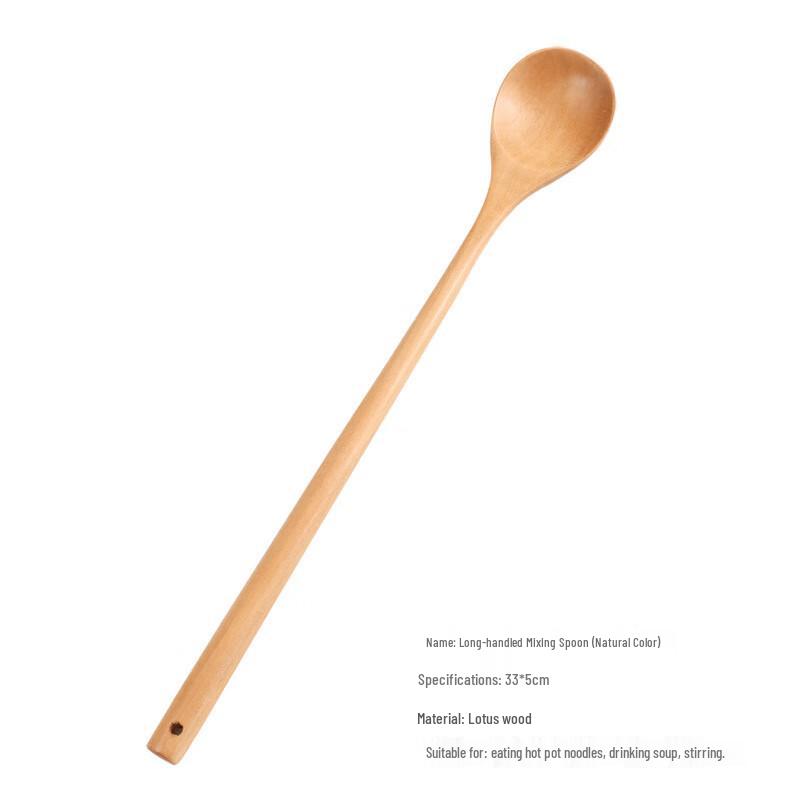 Wooden Long-Handle Kitchen Stirring Spoon