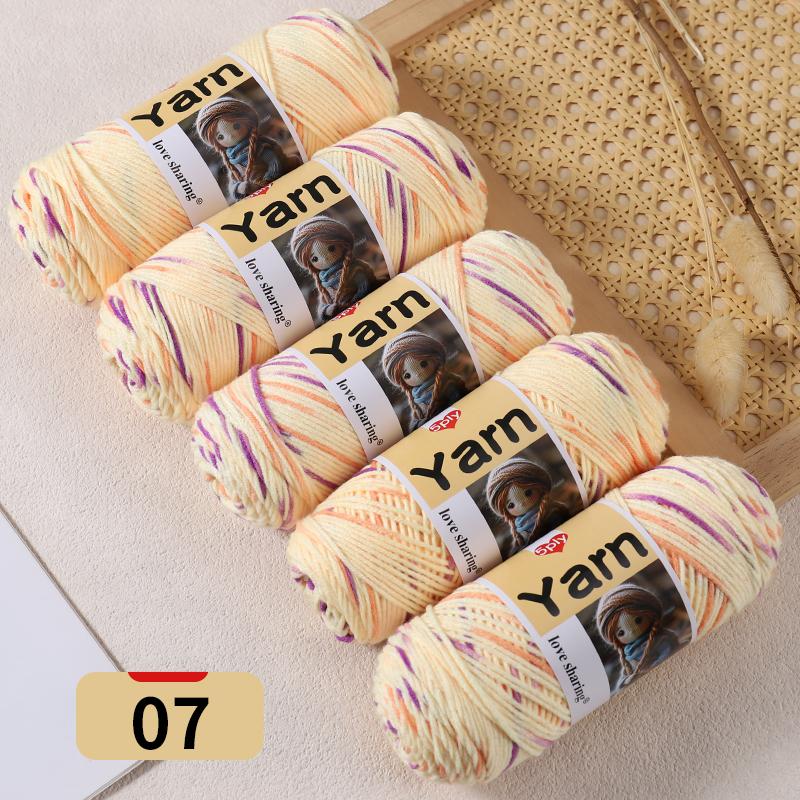 500g Gradient Dyed Colorful Yarn, Rainbow Yarn with Multiple Colors,