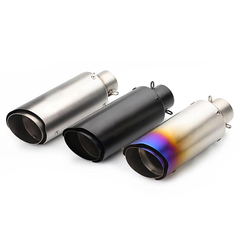 Universeller 51MM Motorrad Auspuff Doppelschicht Schalldämpfer Für R15 MT03 CBR650R ZX10R Z250 GSXS125 RSV4 S1000RR R1M TMAX560 ADV750
