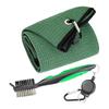 Golf Towel And Double Sided Cleaning Brush Set Golf Club Scrubber Microfiber Towel For Efficient Club Maintenance
