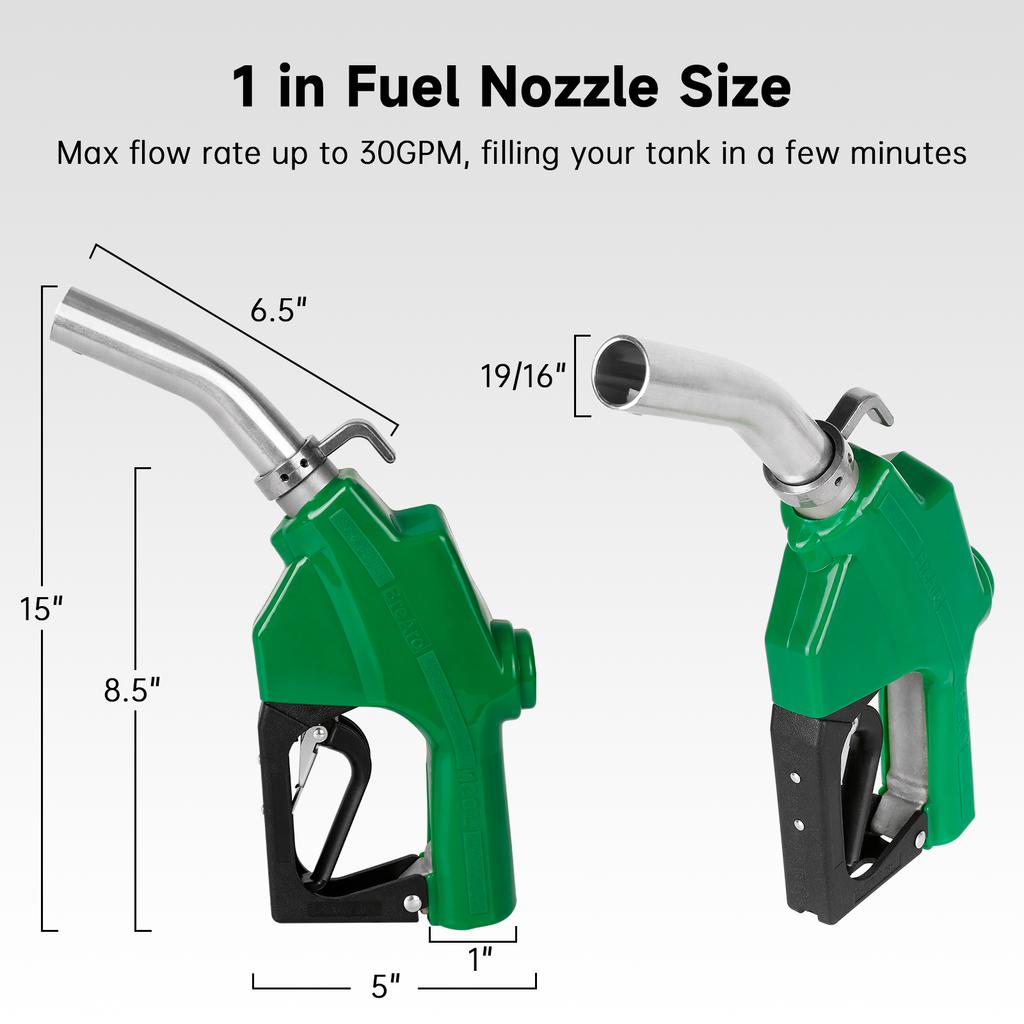 Aluminum Refilling Nozzle Gun Automatic Cut off Fuel Refilling Nozzle Diesel Oil Dispensing Tool Oil Water Manual Refueling Gun