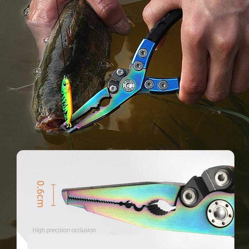 Multifunctional Small Fishing Plier Scissors Nonslip Stainless Steel Hook Remover Fish Line Cutter Fishing Tool Enduring