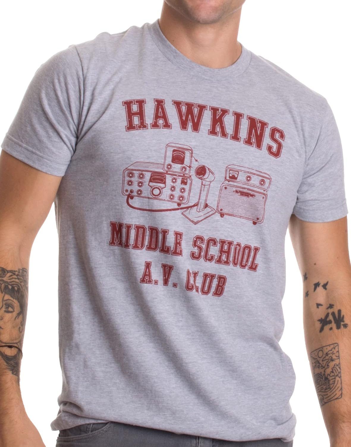 Hawkins Middle School A.V. Club | Vintage Style 80s Costume AV Hawkin T-Shirt S