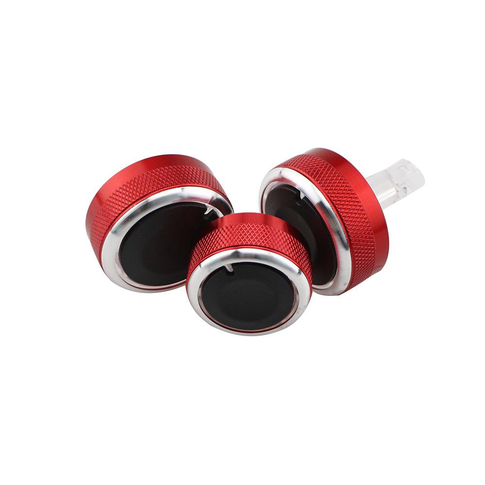 

3 шт./компл., автомобильная ручка кондиционера из алюминиевого сплава, кнопка переменного тока для Nissan TIIDA NV200 LIVINA 04-10 Geniss Sylphy 2012 красный