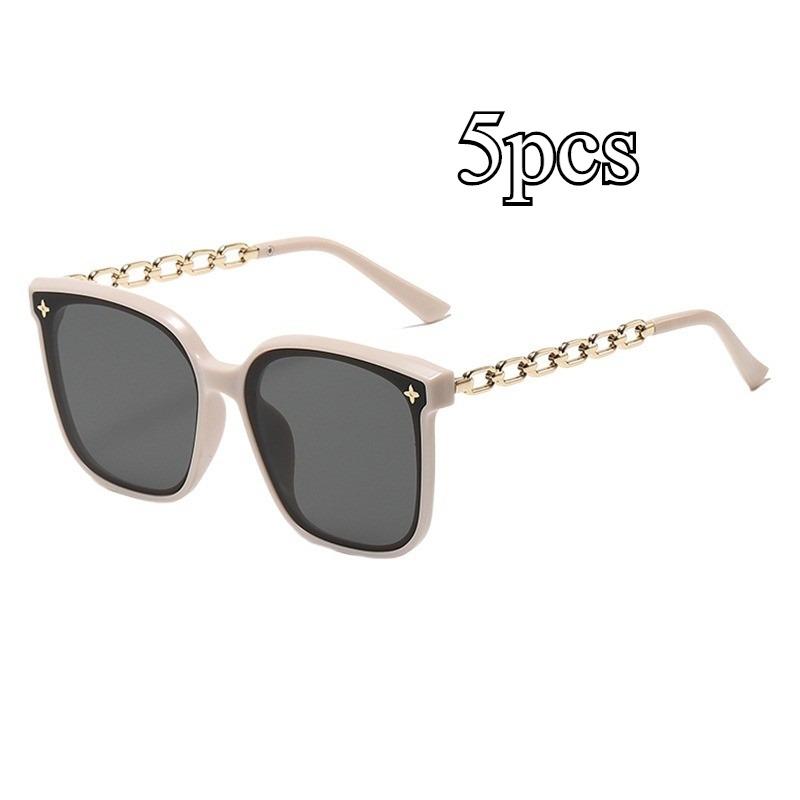 Korean Version Sunglasses Men Women Fashion Sunglasses Sunscreen Sunglasses Big Face Slimmer Look Anti-Ultraviolet Sunglass