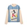 European and American Style, New Women's Clothing, Versatile Models, Mickey Mouse Print Splicing Sweater 0085360