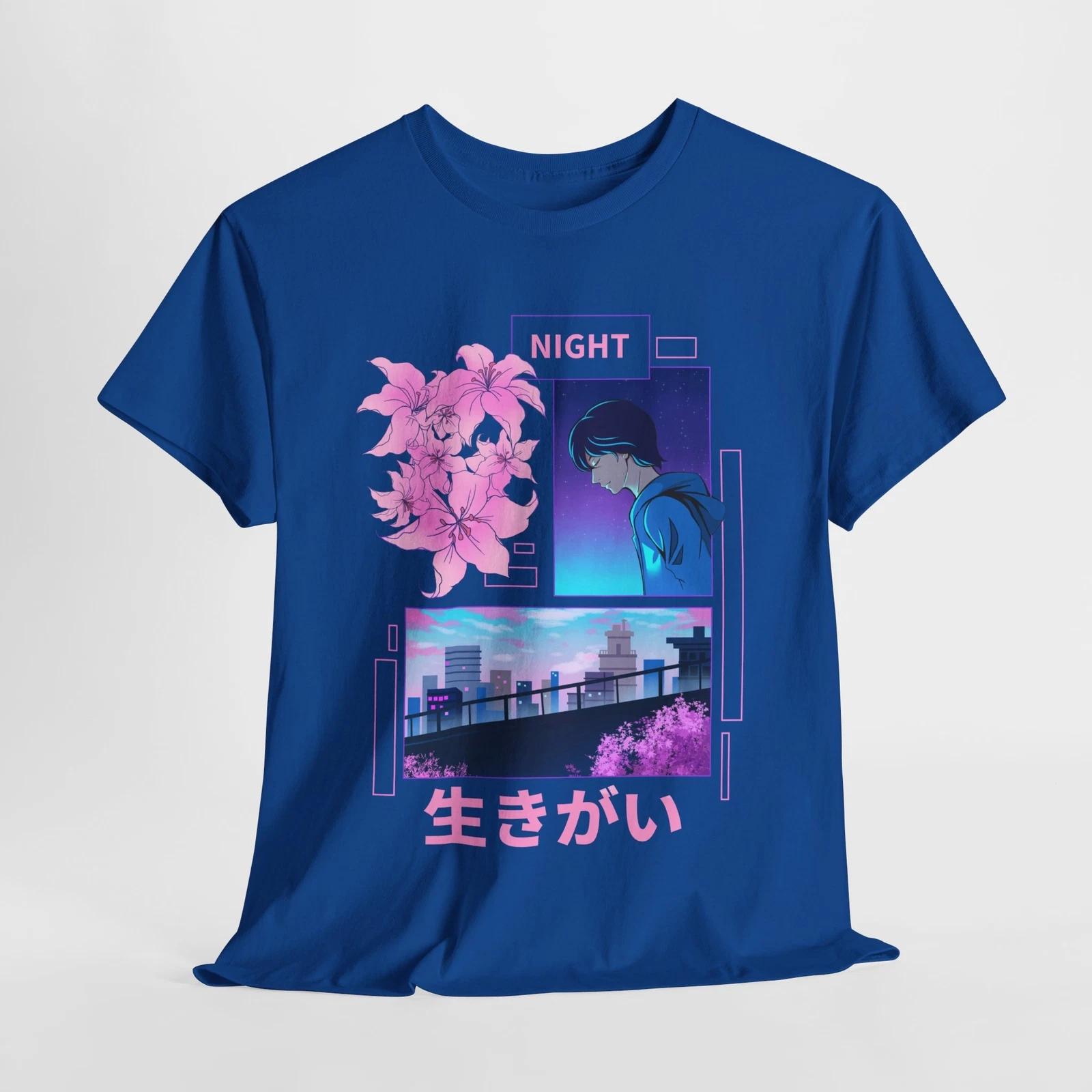 Urban Japanese City Concept T-Shirt | Shinto Shrine Japan city Shirt 2XL