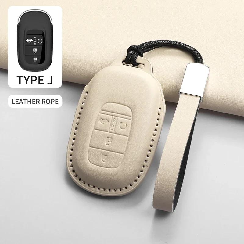 Auto Key Fob Case Cover Housing Remote Fit For Honda Fit For Civic Fit For Accord Fit For Cr-V Fit For Hr-V Fit For Pilot Pu Key Fob Auto