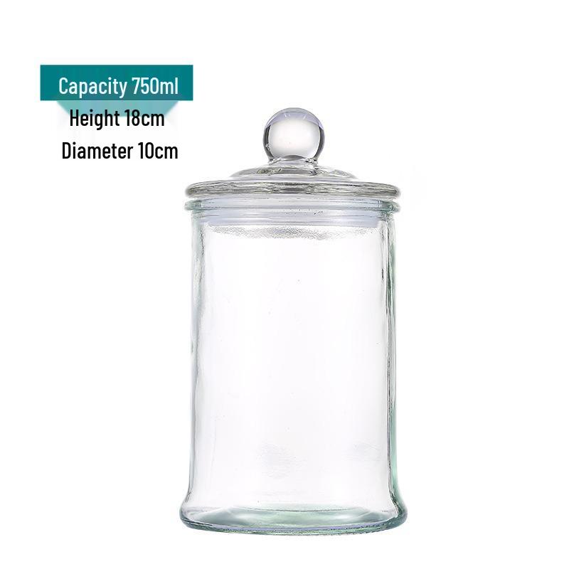 Large Capacity Moisture-Proof Glass Storage Jar for Tea, Grains, and Cereals