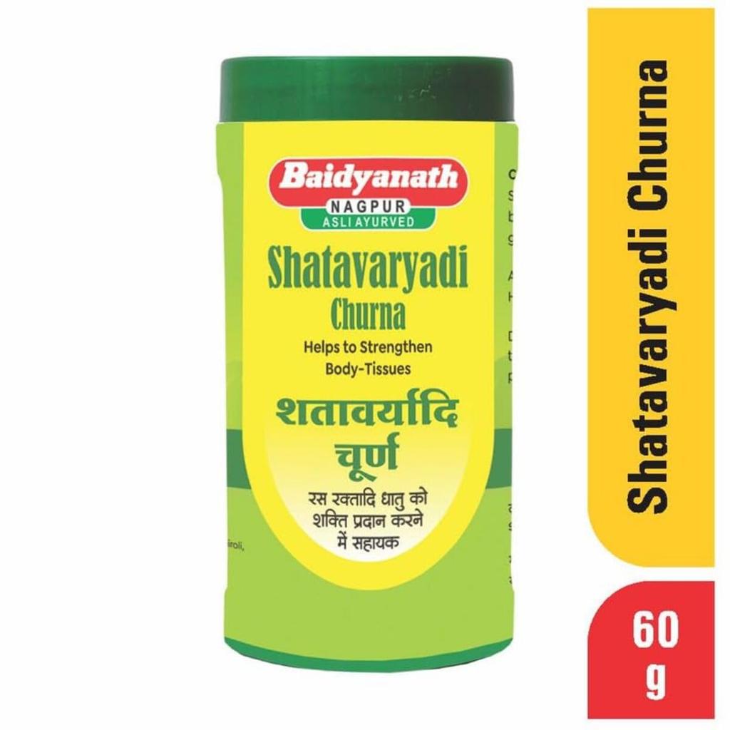 Baidyanath Asli Ayurved Shatavaryadi Churna 60 Gm X Pack of 3 Herbal Blend for Strength & Vitality