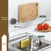 Stainless Steel No-Drill Kitchen Sink Sponge & Pot Lid Storage Rack