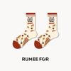 5 Pairs of Women's Spring and Autumn Retro Fashion Non Slip Tube Socks