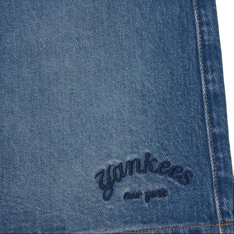New MLB New York Yankees Denim Short Skirts Women's Blue 3FDSV0144-50INS