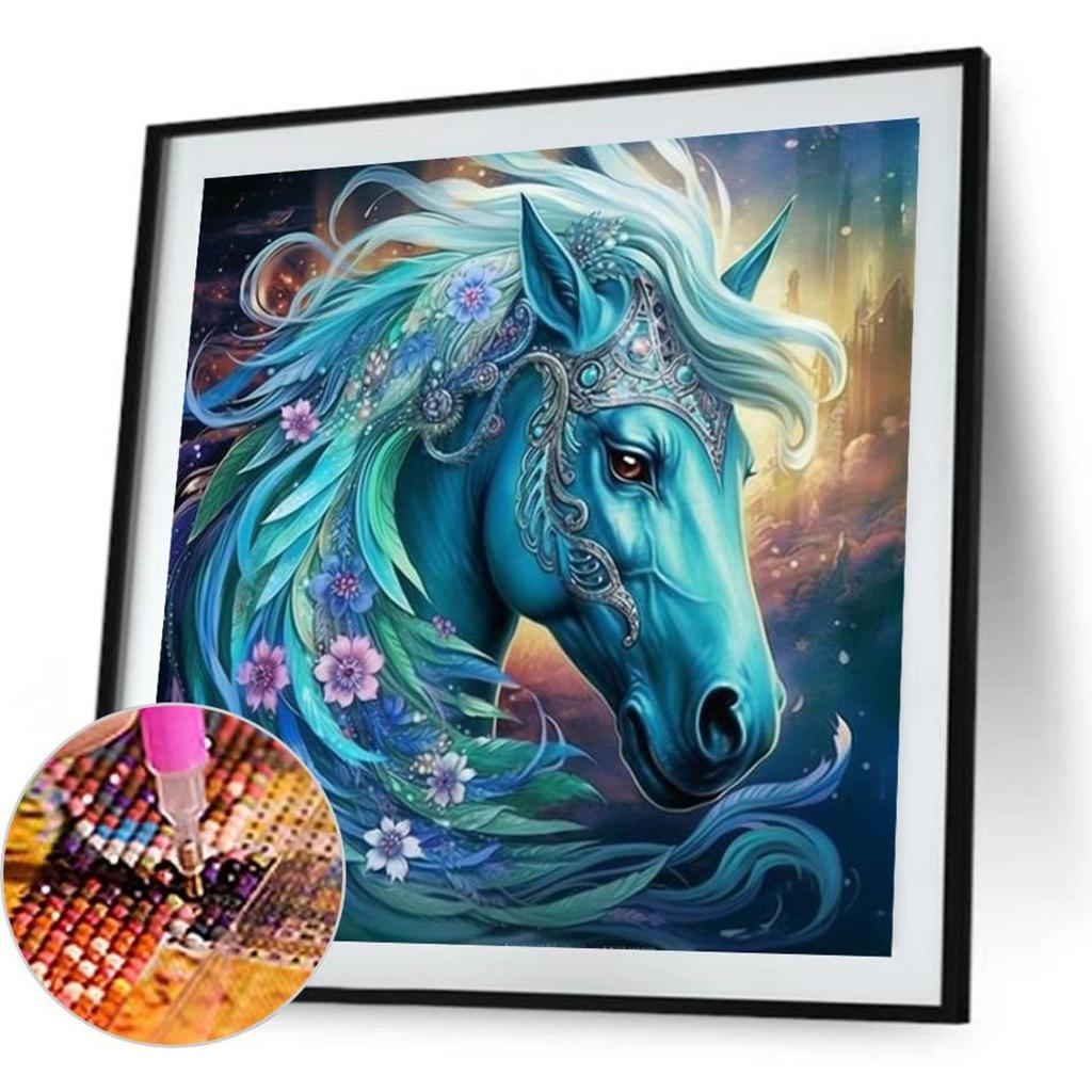 5D DIY Full Round Drill Diamond Painting Horse Kit Home Decoration Art Craft