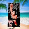 Retro A-Astro Boy Iron Microfiber Blanket Quick Drying Beach Towels Oversized Printing Super Absorbent Pool Towel Blanket