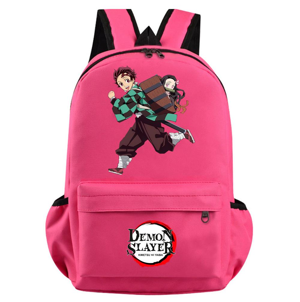 Colorful Anime Demon Slayer Printed Backpack for Teenager Girl Boy Student Schoolbag Women Large Capacity Waterproof Travel Bag Rucksack Gift