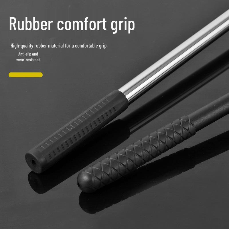 Telescopic Aluminum Ice Fishing Rod with Bait Holder and Metal Sieve Spoon