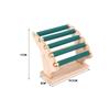 Rubber Wood 5-Layer Ring Display Stand for Jewelry Presentation and Photography