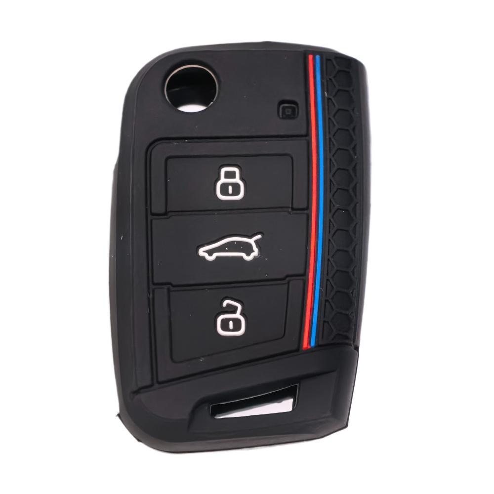 

Для VW Golf 7 GTI POLO T-Cross Touran Tiguan Skoda Octavia Rapid Kodiaq Fabia Seat Ibiza Leon Новый Автомобильный Чехол-Крышка для Брелока Пульта ДУ синий