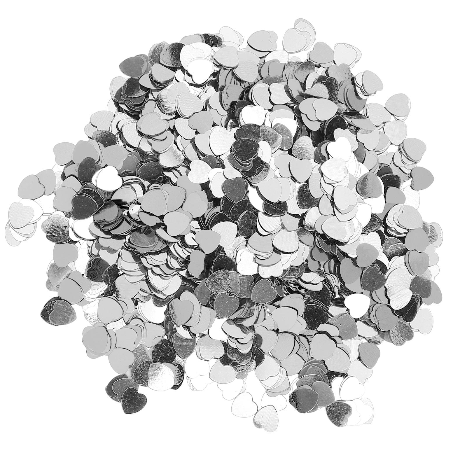 

3000 шт. Конфетти в форме сердца День святого Валентина Свадьба Блестки Посыпка Украшение для вечеринки серебряный