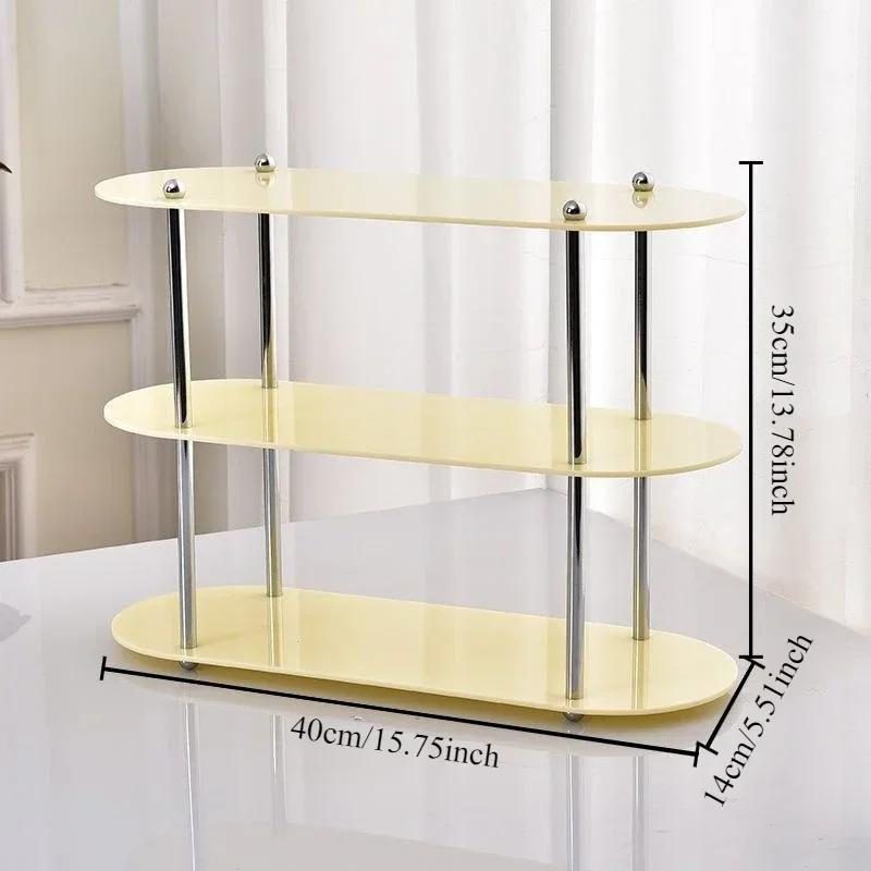 1PC Acrylic Desktop Storage Rack 2/3layer Multifunctional Organizer Ins Style Water Cups Perfume Cosmetics Jewelry Display Frame