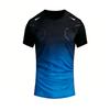 Men's T-shirt Outdoor Sports Running T-shirts Gradient Pattern Printed T-shirt Comfortable Quick Drying Short Sleeve Unisex Tops