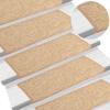 VidaXL Stair Treads 15 Pieces 65 X 21 X 4 Cm Light Brown Rectangular Edge 326910
