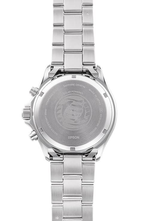 Orient Mako SOLAR PANDA Solar Panda Made In with Silver Watch, Japan, Manufacturer's Warranty, RN-TX0203S, Men's, White,