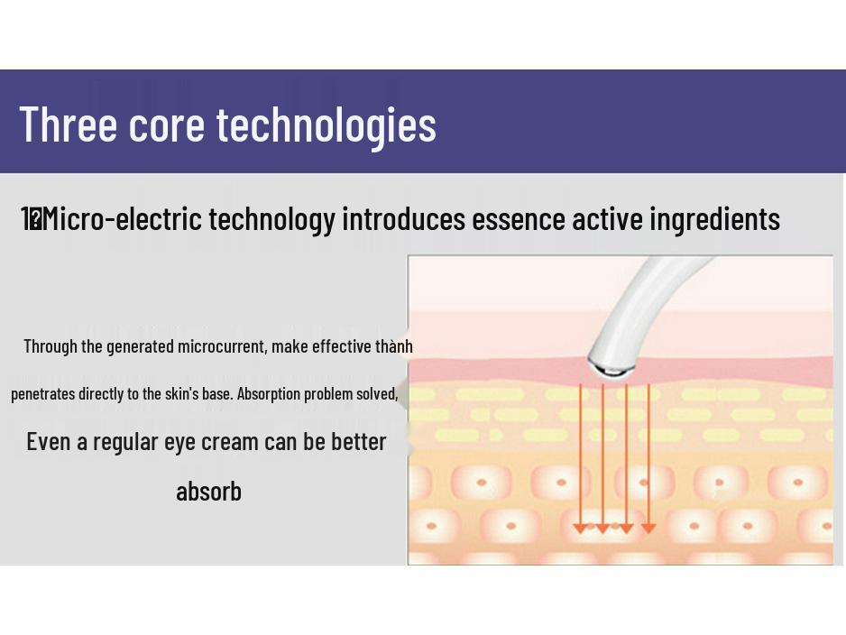 Electronic Eye and Lip Beauty Massager Device
