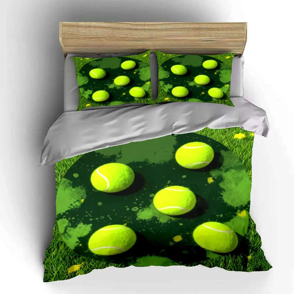 "Tennis Ball Set for Training" Soft Comfortable Duvet Cover Bedding Set Included 1*Duvet Cover & 2*Pillowcases gift