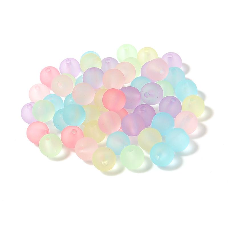 100pcs/Lot Oval Acrylic Beads Colored Loose Spacer Bead Hole 1.5mm For Handmade Bracelet Necklace Charm Jewelry Making Supplies