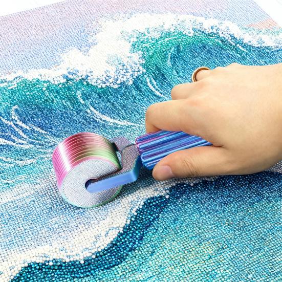 Diamond Art Roller Quick Diamond Placement Roller Detachable Rhinestone Embroidery DIY Craft Tool Easy-Grip Hand Roller for Diamond Art Crafters