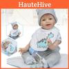 Lebensechte 22-Zoll Realistische Reborn Baby Jungenpuppe Aus Weichem Vinyl-Silikon Für Kleinkinder