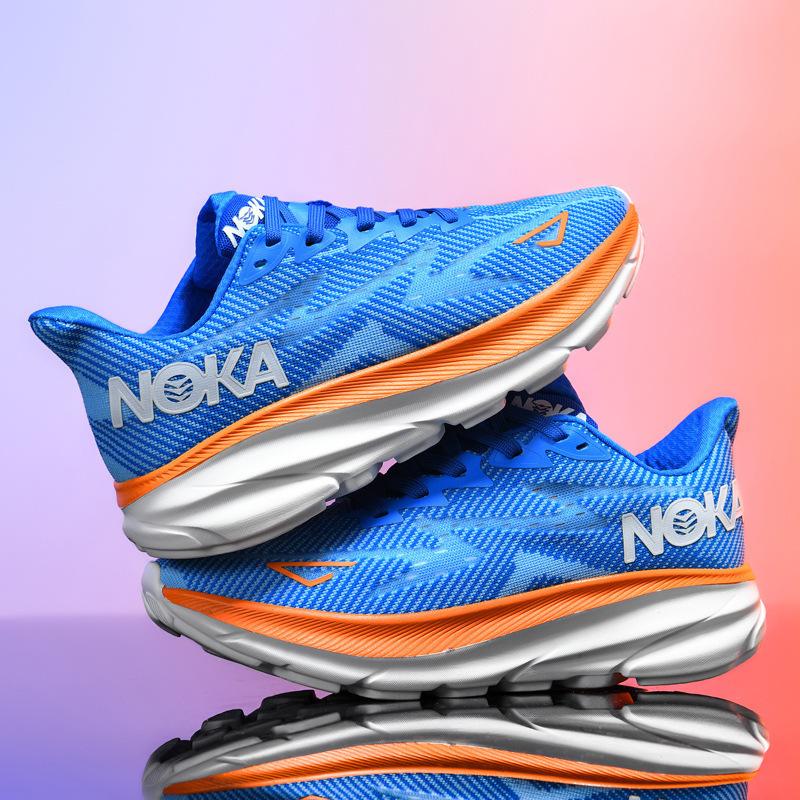 Nouvelles Chaussures de Course à Semelles Épaisses Tendance pour Hommes Maille Respirante Chaussures de Sport Chaussures pour Hommes Marathon Course en Plein Air 43 blue