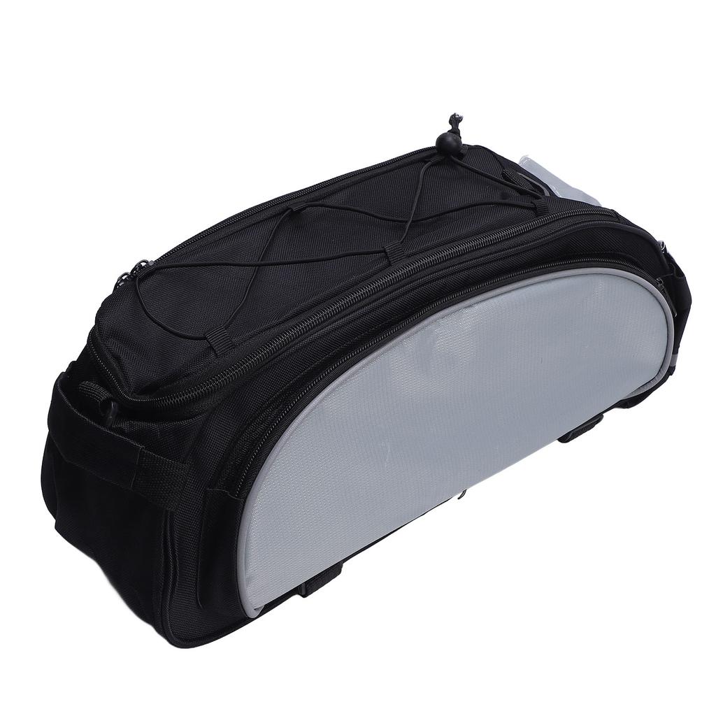 Cycle Rack Bag with Shoulder Strap 600D Polyester Water Resistant U Shaped 2 Way Zipper Reflective