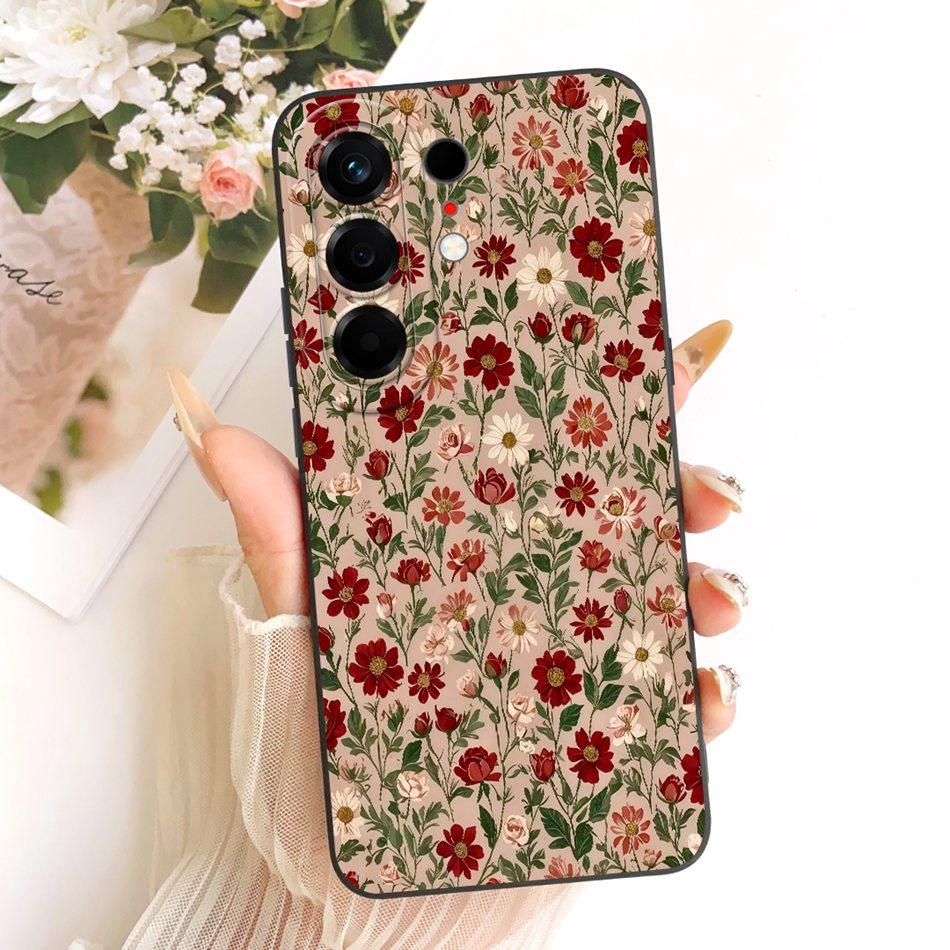 Für Tecno Camon 50 Pro 4G CN5c Niedliche Katze Blume Cartoon Handyhülle Für Tecno Camon 50Pro 4G Weiche Silikonhüllen Stoßfänger