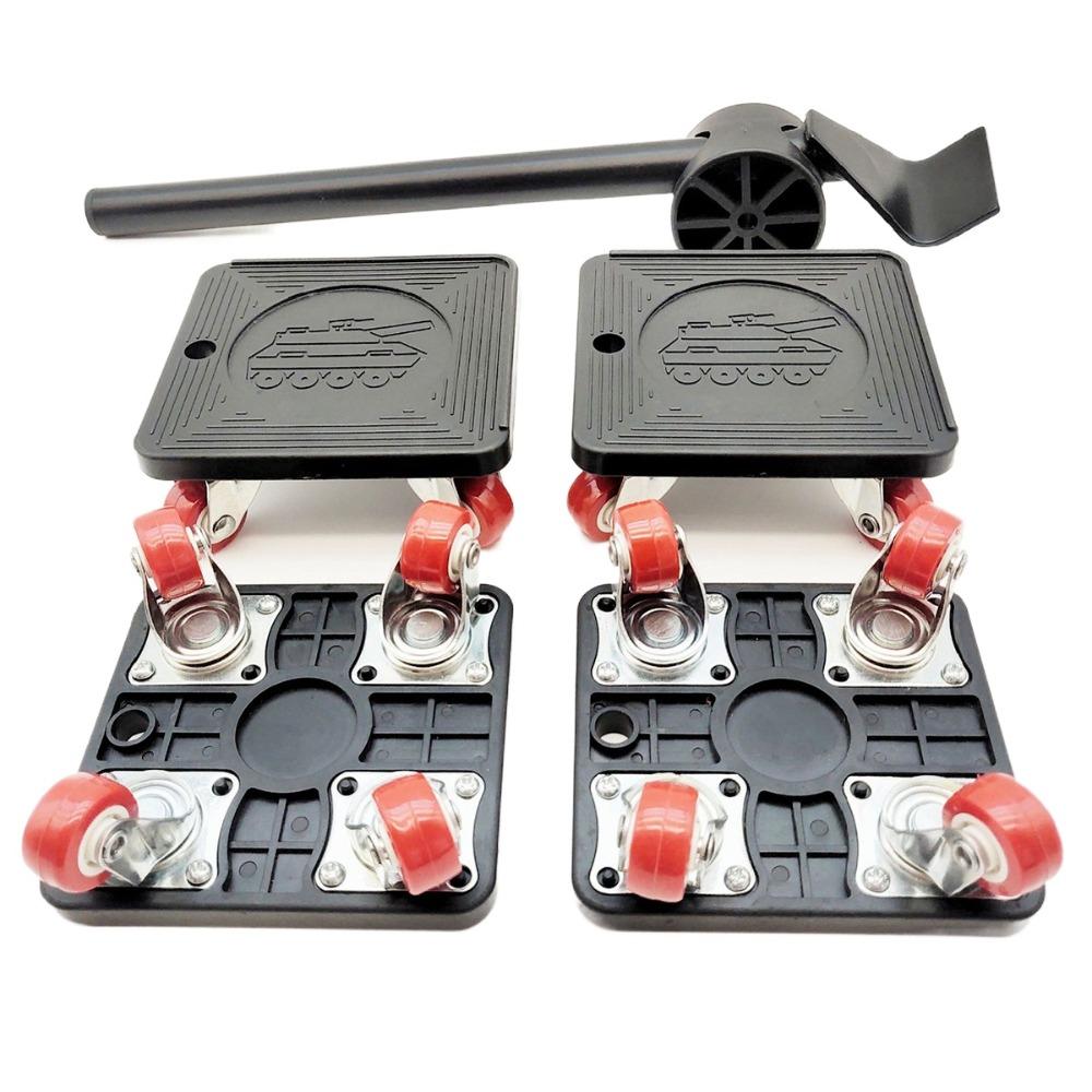 

Набор сверхмощных мебельных подъемников 5 шт. Колеса 360° Инструмент для перемещения Набор слайдеров для бытовой техники Перемещение шкафа Straight shank