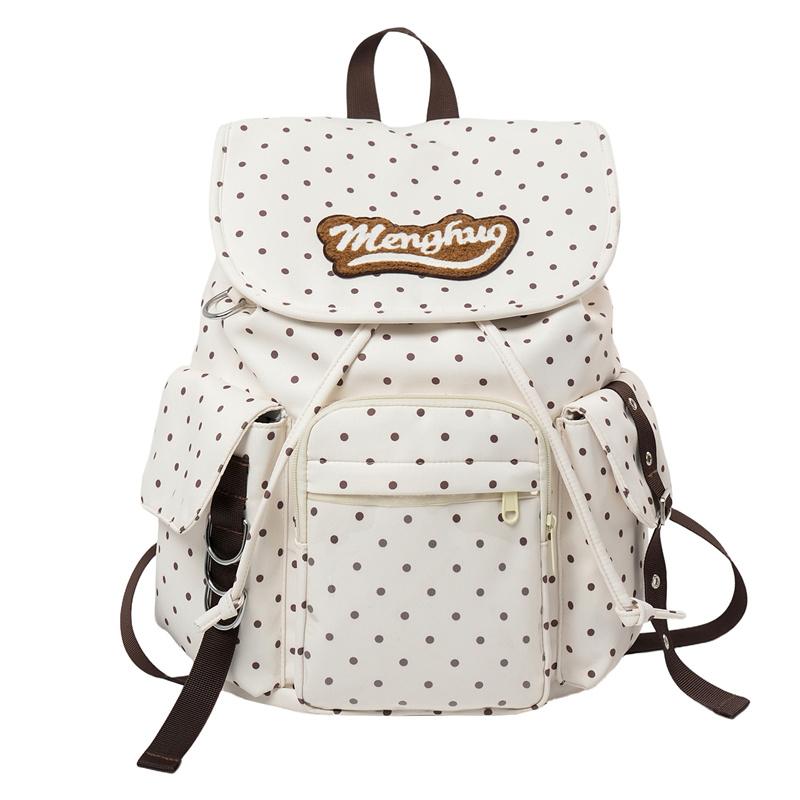 

Рюкзак с принтом Женский рюкзак в стиле колледжа Школьный рюкзак белый