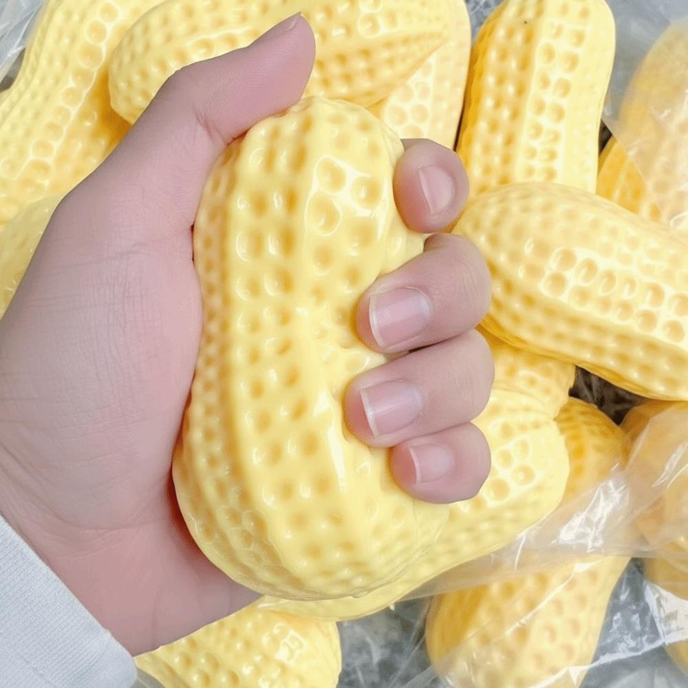 Empty Fillable Simulated Peanut Squeeze Toy Slow Rebound Soft Squeeze Fidget Toy Stress Relief Decompression Toy Kids Adults