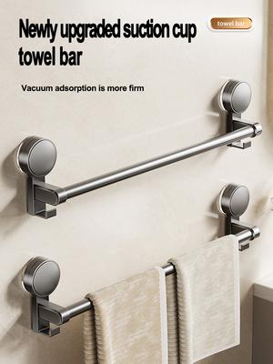 Silná přísavka Držák na ručníky Nerezový koupelnový věšák na ručníky Bez vrtání 10KG Velká nosnost Vodotěsný pro koupelnu/kuchyň