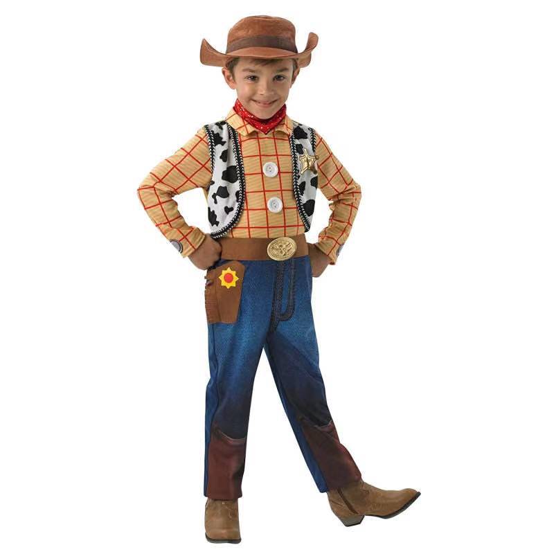 Kids Buzz Lightyear Jumpsuit Cowboy Woody Cartoon Character Halloween Costume Anime Role Play Outfit