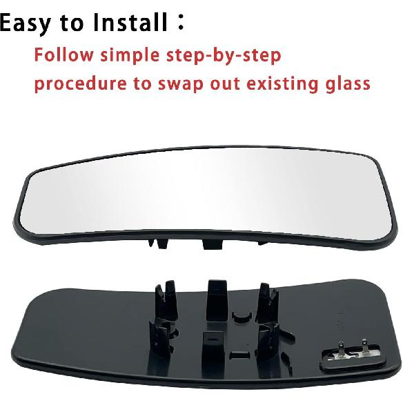 Left Driver Side Heated Lower Mirror Glass Replacement For 2015- Ford F150 2017- Ford F250 F350 - Towing Mirror Convex Side Mirror Glass With Rear